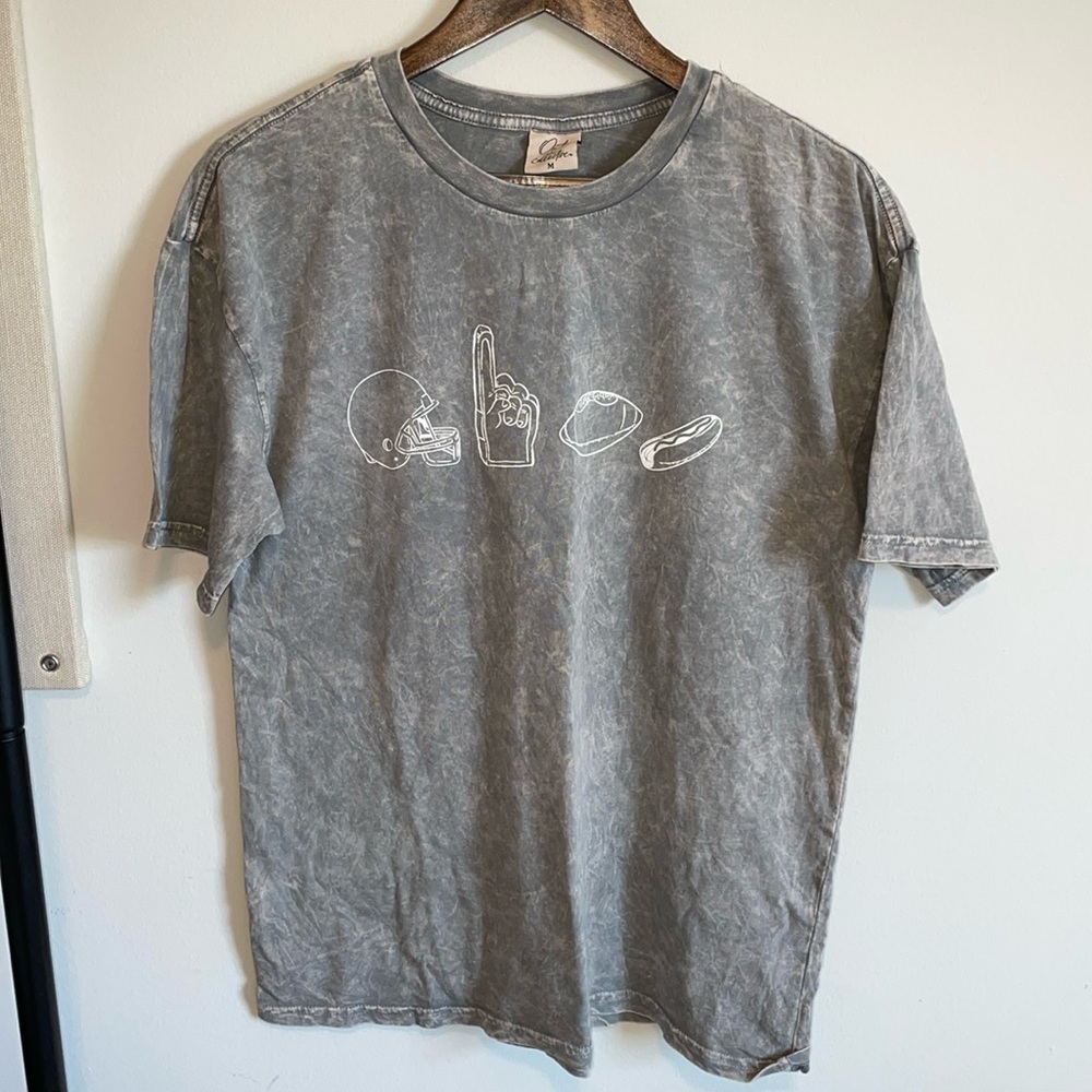 NWOT Oat Collective Football Graphic Tee